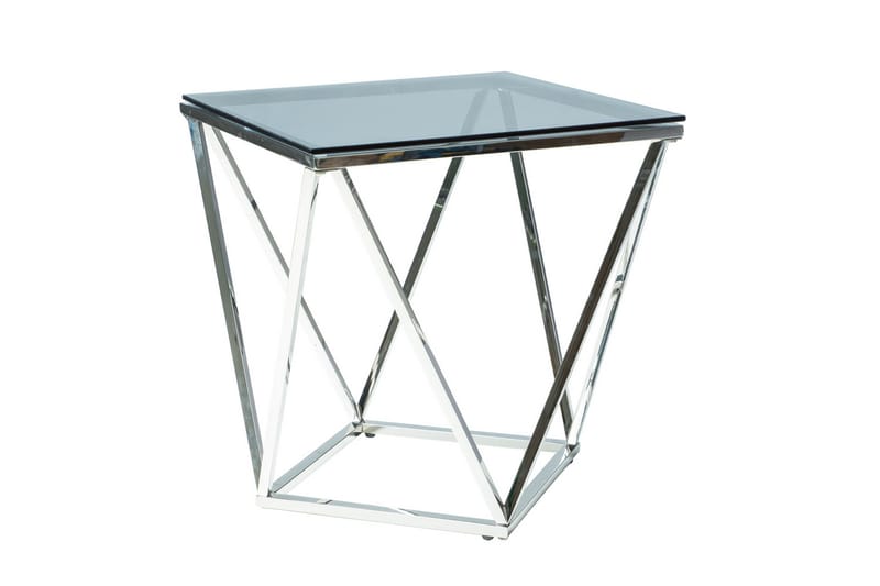 Silvero Sidebord 50 cm - Glas/Sølv - Møbler - Borde - Aflastningsbord & sidebord - Bakkebord & små borde