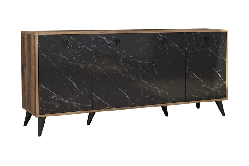 Athodna Konsolbord 180 cm - Mørkebrun/Sort/Natur - Møbler - Borde - Side borde & aflastningsbord - Konsolbord