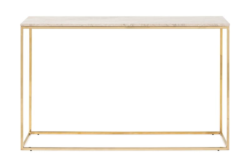 Carrie Aflastningsbord 120 cm Marmor - Beige/Messing - Møbler - Borde - Side borde & aflastningsbord - Konsolbord