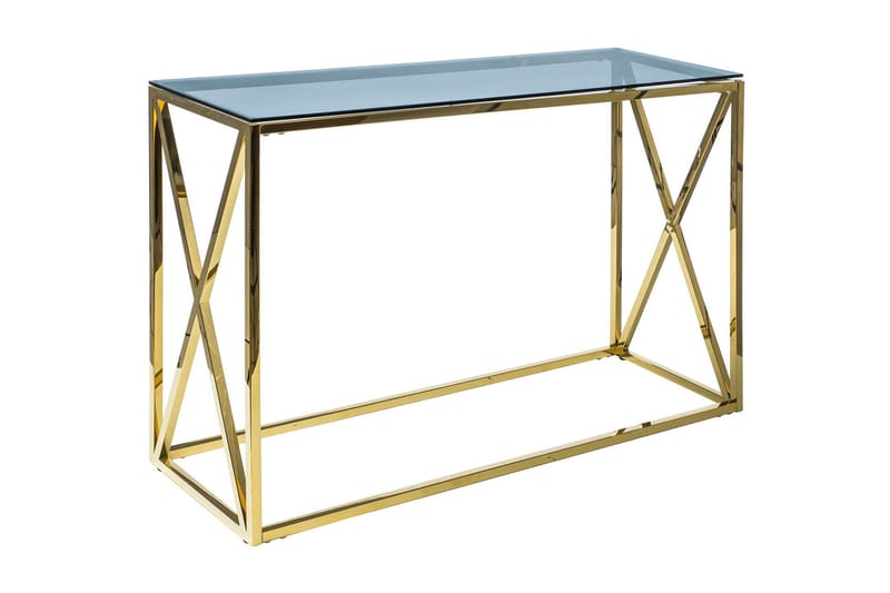 Elisera Konsolbord 120 cm - Glas/Sort/Guld - Møbler - Borde - Side borde & aflastningsbord - Konsolbord