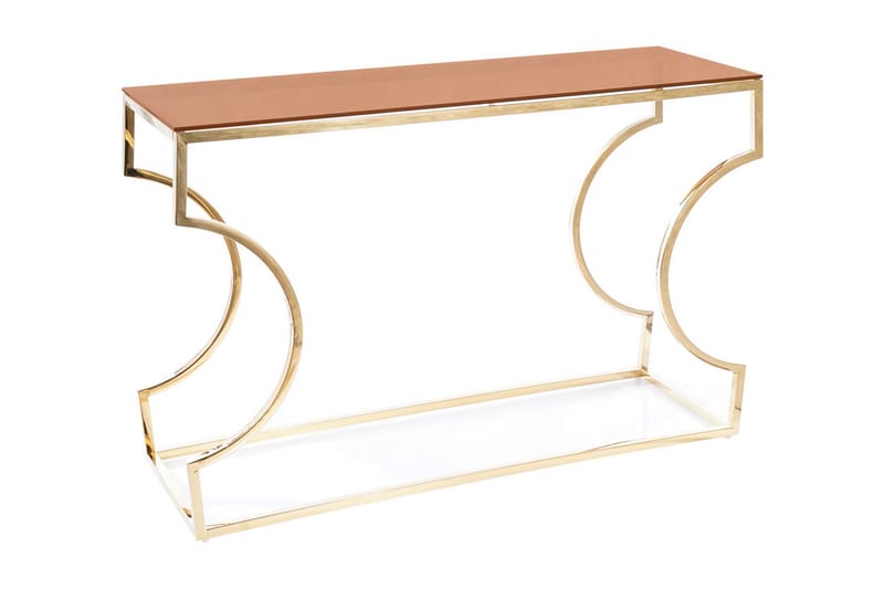 Kashima Konsolbord 120 cm - Amber/Glas/Guld - Møbler - Borde - Aflastningsbord & sidebord - Konsolbord