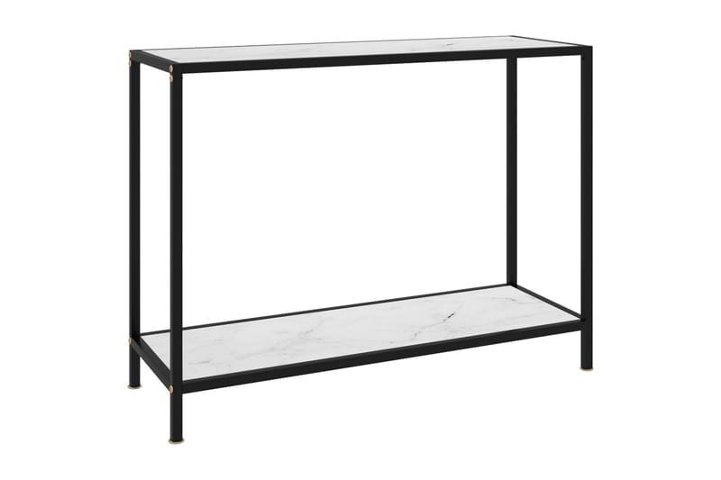 Konsolbord 100x35x75 cm hærdet glas hvid - Hvid - Møbler - Borde - Aflastningsbord & sidebord - Konsolbord