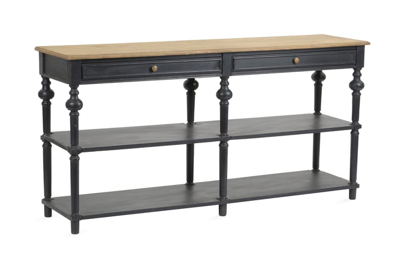 Konsolbord 160 cm - Sort / Træ / Natur - Møbler - Borde - Side borde & aflastningsbord - Konsolbord