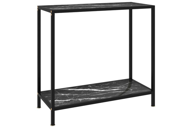 Konsolbord 80x35x75 cm hærdet glas sort - Sort - Møbler - Borde - Aflastningsbord - Konsolbord & sidebord