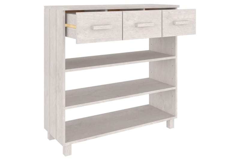 konsolbord 90x35x90 cm massivt fyrretræ hvid - Hvid - Møbler - Borde - Aflastningsbord & sidebord - Konsolbord