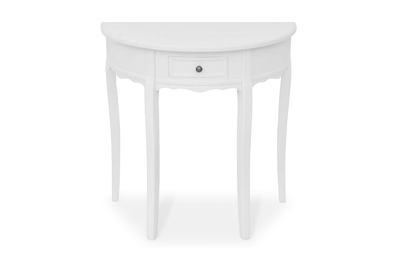 Konsolbord Med Skuffe Halvrundt - Hvid - Møbler - Borde - Aflastningsbord - Entrébord