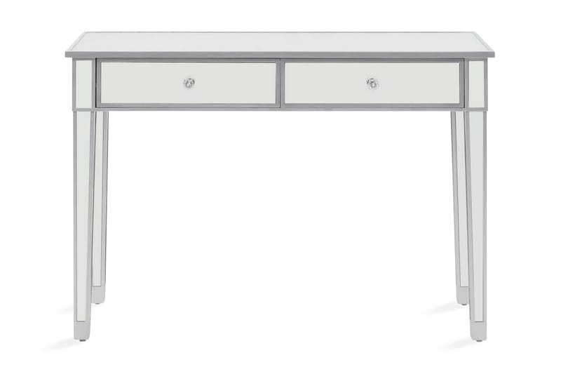 Konsolbord Med Spejl Mdf Og Glas 106,5 X 38 X 76,5 Cm - Sølv - Møbler - Borde - Aflastningsbord - Entrébord