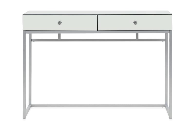 Konsolbord Med Spejl Stål Og Glas 107 X 33 X 77 Cm - Sølv - Møbler - Borde - Side borde & aflastningsbord - Entrébord
