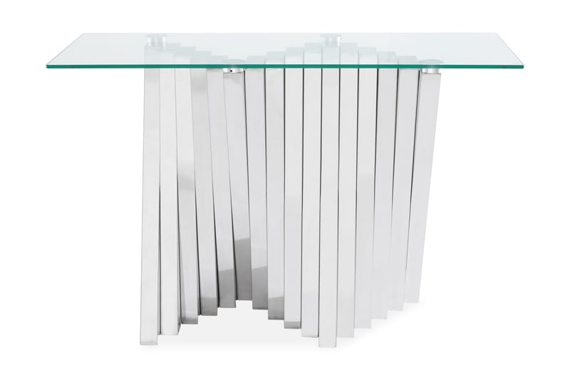 Laquetha Aflastningsbord 120 cm - Rustfri Stål/Glas/Transparent - Møbler - Borde - Aflastningsbord & sidebord - Konsolbord