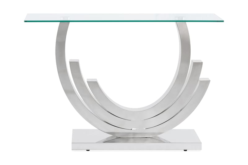 Natear Aflastningsbord 120 cm - Rustfri Stål/Glas/Transparent - Møbler - Borde - Aflastningsbord & sidebord - Konsolbord
