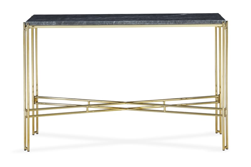 Ponza Aflastningsbord 100 cm Marmor - Grå/Messing - Møbler - Borde - Side borde & aflastningsbord - Konsolbord