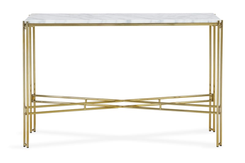 Ponza Aflastningsbord 100 cm Marmor - Hvid/Messing - Møbler - Borde - Side borde & aflastningsbord - Konsolbord