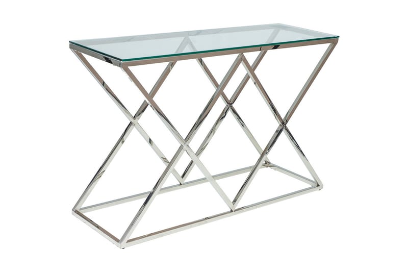 Zegna Konsolbord 120 cm - Glas/Sølv - Møbler - Borde - Aflastningsbord & sidebord - Konsolbord