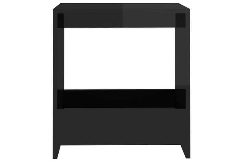 sidebord 50x26x50 cm spånplade sort højglans - Sort - Møbler - Borde - Aflastningsbord & sidebord - Lampebord