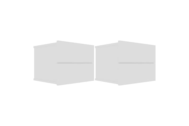 Sengeskabe 2 stk. 40x30x30 cm Spånplade Hvid - Hvid - Møbler - Sofaer - Sofagrupper - Chesterfield sofagruppe