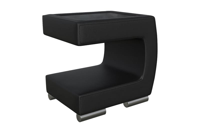 Stoliv Sengebord 43 cm Højre - Ecolæder/Sort - Møbler - Borde - Aflastningsbord & sidebord - Sengebord