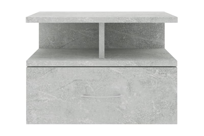 Svævende natborde 2 stk. 40 x 31 x 27 cm spånplade betongrå - Grå - Møbler - Borde - Aflastningsbord - Sengebord