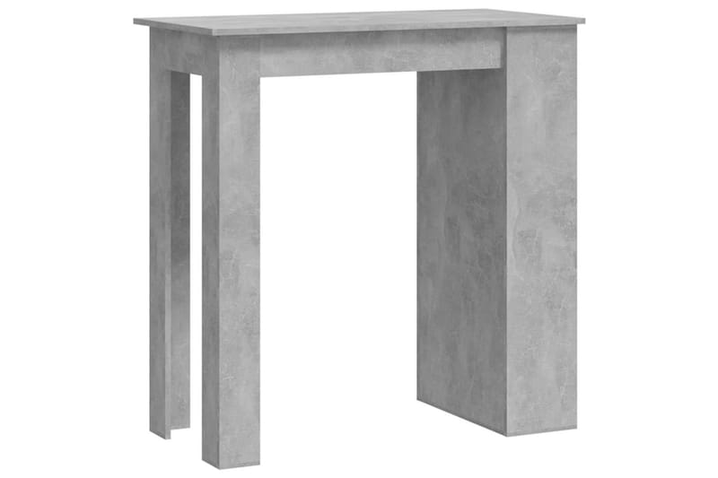 barbord med opbevaringsstativ 102x50x103,5 cm betongrå - Grå - Møbler - Borde - Barbord & ståbord