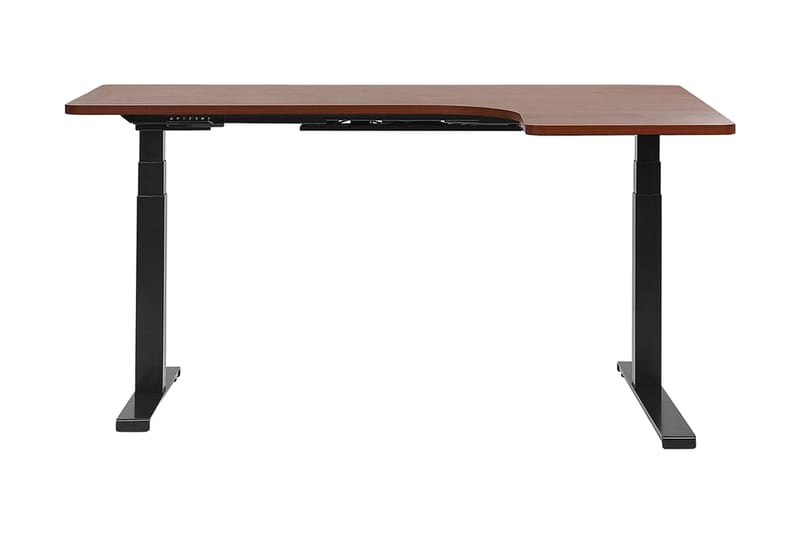 Belluton Hjørneskrivebord 160 cm Højre Elektrisk Justerbart - Træ/Natur - Møbler - Borde - Kontorbord - Skrivebord - hjørneskrivebord