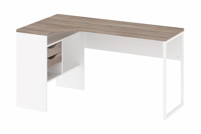 Function Plus Skrivebord 145 cm - Træ/Hvid - Møbler - Borde - Kontorbord - Skrivebord - hjørneskrivebord