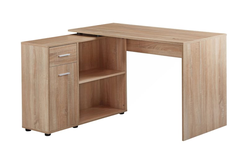 Gulshan Hjørneskrivebord 120 cm - Brun/Natur - Møbler - Borde - Kontorbord - Skrivebord - hjørneskrivebord