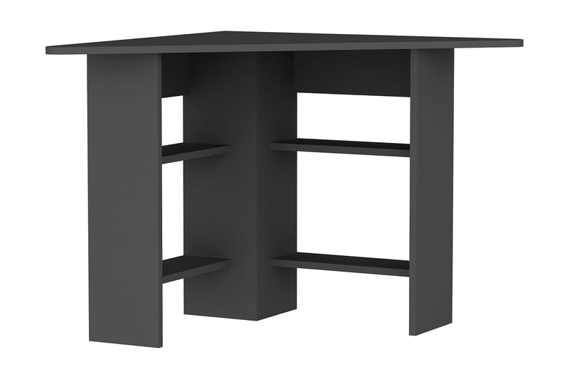 Oderzo Hjørneskrivebord 80 cm med Opbevaring Hylder - Antracit - Møbler - Borde - Kontorbord - Skrivebord - hjørneskrivebord