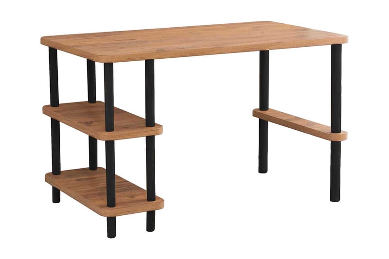 Alingca Skrivebord 120x74,9x120 cm med opbevaring - Sort/Grøn - Møbler - Borde - Kontorbord - Skrivebord