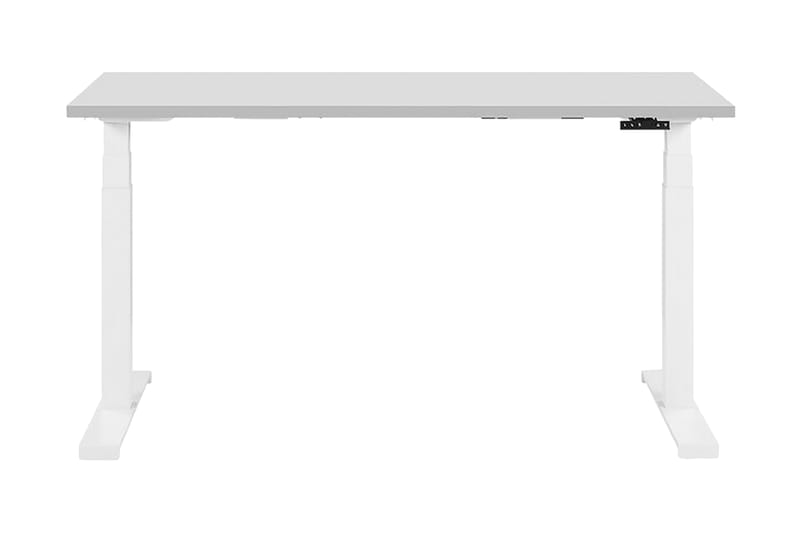 højen på den anden side, temperament Belluton Skrivebord 130 cm Elektrisk Justerbart - Grå/Hvid | Trademax.dk