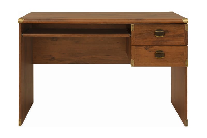Boonville Computerbord 120 cm med Opbevaring 2 Skuffer - Natur - Møbler - Borde - Kontorbord - Skrivebord