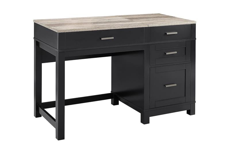 Carver Skrivebord 120 cm Sort - Dorel Home - Møbler - Borde - Kontorbord - Skrivebord - hæve-sænke-bord