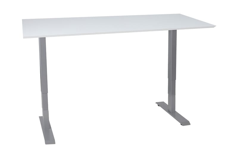 Ergosum 2 Skrivebord 160 cm Hæve/Sænke - Hvid/Grå - Møbler - Borde - Kontorbord - Skrivebord - hæve-sænke-bord