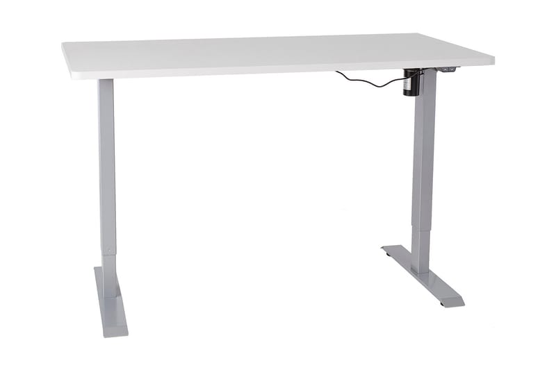 Ergosum Skrivebord 140 cm Hæve/Sænke - Grå/Hvid - Møbler - Borde - Kontorbord - Skrivebord - hæve-sænke-bord