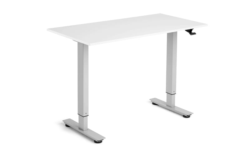 Flexide Hæve og sænkebord Hvid / Sølv