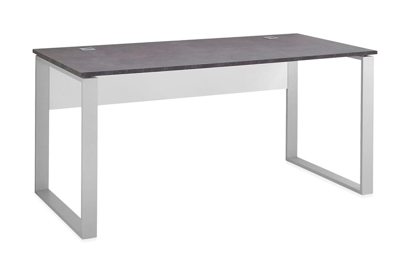 Funke Skrivebord 160 cm - Betongrå/Hvid - Møbler - Borde - Kontorbord - Computerbord