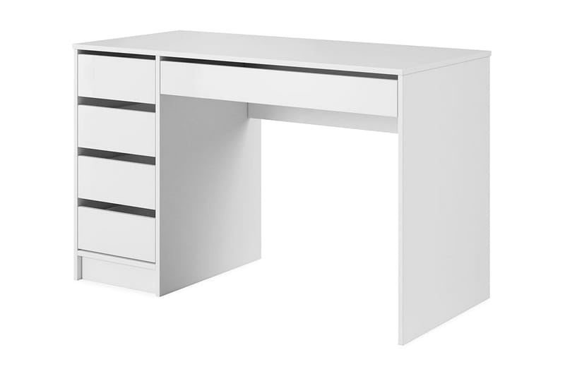 Harland Skrivebord 120 cm med Opbevaring 5 Skuffer - Hvid - Møbler - Borde - Kontorbord - Skrivebord