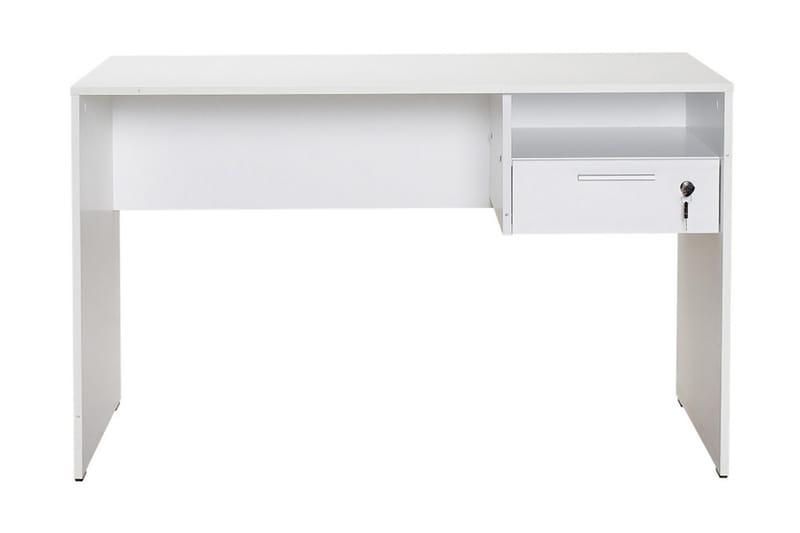 Irbene Skrivebord 120 cm med Opbevaringshylder + Låsebar Sku - Hvid - Møbler - Borde - Kontorbord - Skrivebord