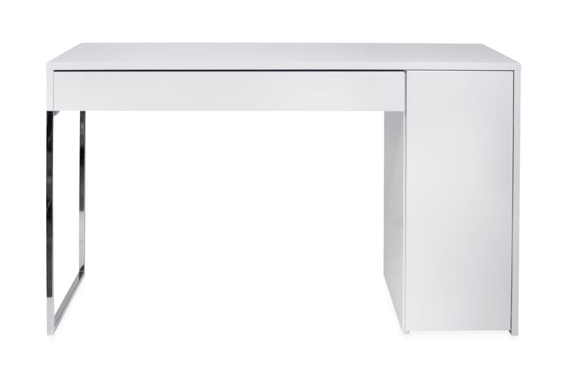 Jirsna Skrivebord 130 cm med Opbevaring Skuffe + Skab - Hvid - Møbler - Borde - Kontorbord - Skrivebord