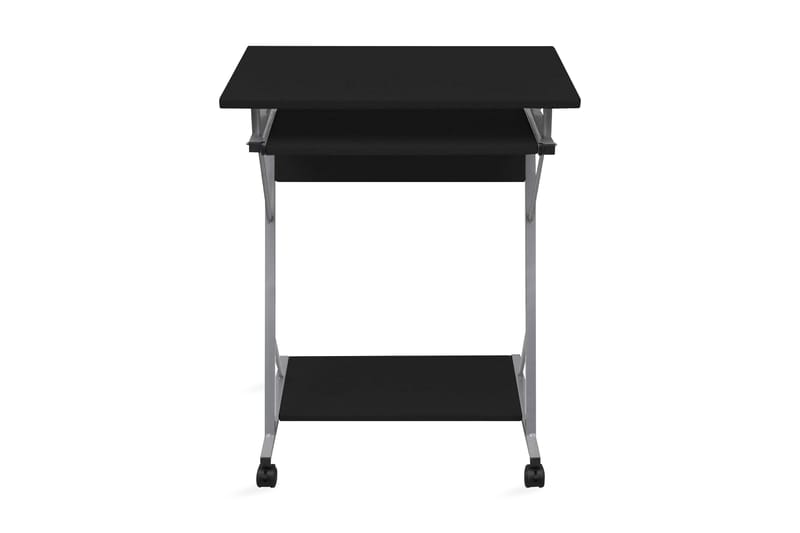 Kompakt Computerbord Med Udtræksplade Til Tastetur Sort - Sort - Møbler - Borde - Kontorbord - Skrivebord