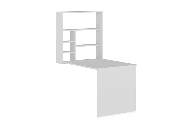 Mcmillan Vægskrivebord 90 cm med Opbevaring Hylder - Hvid - Møbler - Borde - Kontorbord - Skrivebord