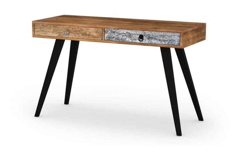 Mezo Skrivebord 120 cm med Opbevaring 2 Skuffer - Træ/Flerfarvet - Møbler - Borde - Kontorbord - Skrivebord