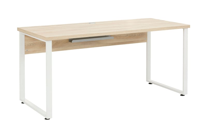 Neviges Skrivebord 160 cm - Brun/Platinagrå - Møbler - Borde - Kontorbord - Computerbord