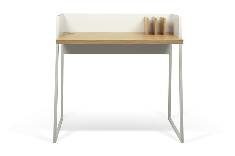 Nolgra Skrivebord 90 cm - Egefinér/Hvid - Møbler - Borde - Kontorbord - Computerbord