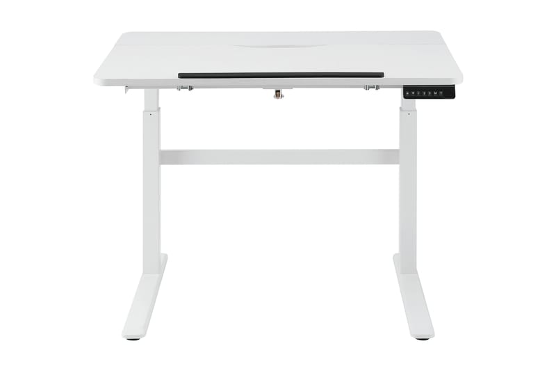 Office Elektrisk Skrivebord 159 cm Hvid - Deltaco Office - Møbler - Borde - Kontorbord - Skrivebord - hæve-sænke-bord