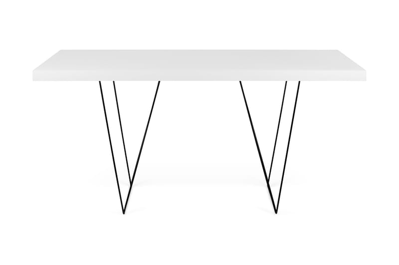 Sharilyn Skrivebord 160 cm - Hvid/Sort - Møbler - Borde - Kontorbord - Skrivebord