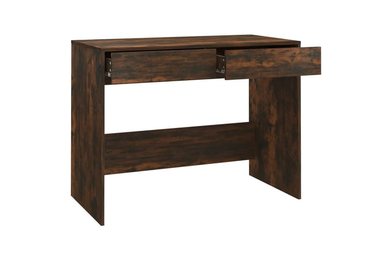 skrivebord 101x50x76,5 cm spånplade røget egetræsfarve - Brun - Møbler - Borde - Kontorbord - Skrivebord