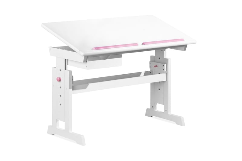 Selena Skrivebord til børn - Hvid/Lyserød - Møbler - Borde - Kontorbord - Tegnebord