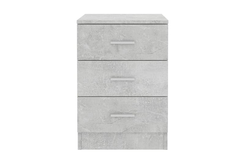 Sengeskabe 2 stk. 38 x 35 x 65 cm spånplade betongrå - Grå - Møbler - Borde - Sengebord