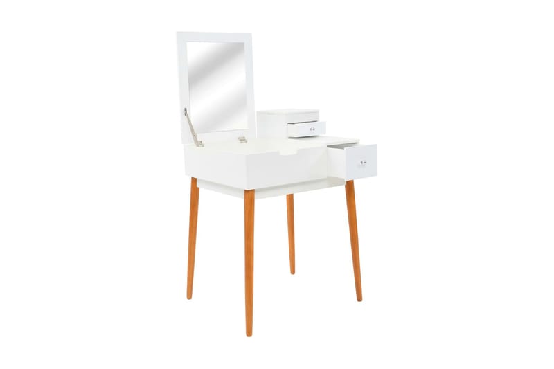 Sminkebord Med Spejl Mdf 60 X 50 X 86 Cm - Hvid - Møbler - Borde - Sminkebord & konsolbord - Makeup bord med spejl