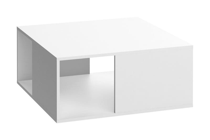 4You Sofabord 80 cm med Opbevaring Hylde Hvid - VOX - Møbler - Borde - Sofabord