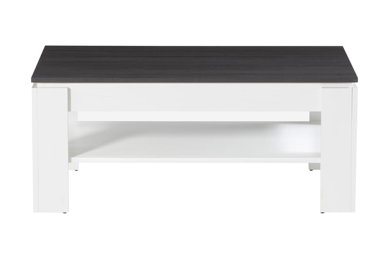 Conor Sofabord 110 cm med Opbevaring Hylde - Hvid/Mørkegrå - Møbler - Senge - Køjeseng